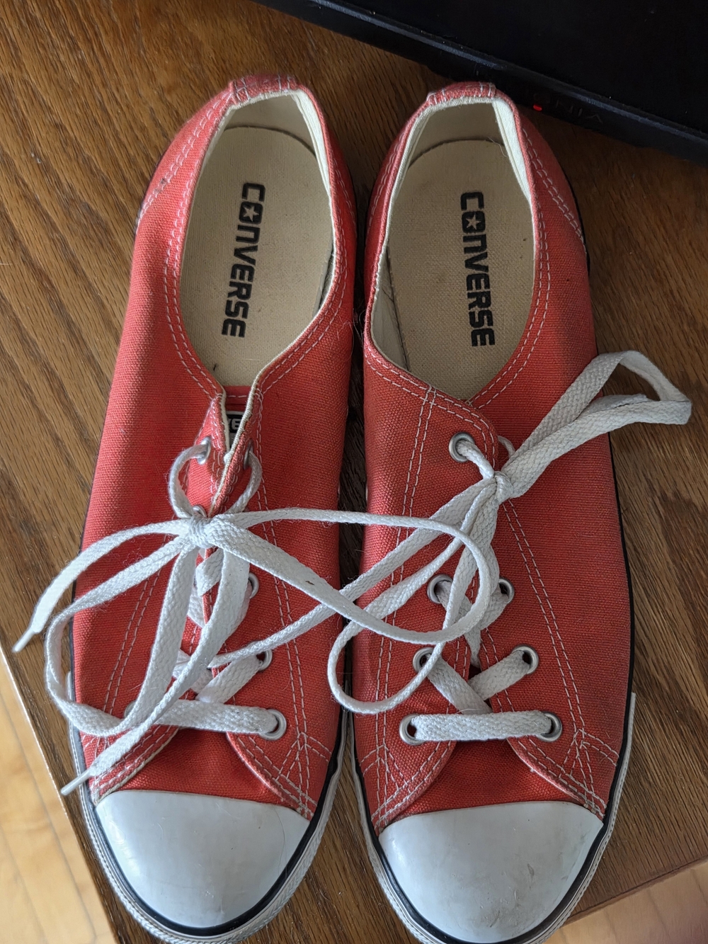 Orange Converse Low Top Canvas Sneakers Women's Size 10